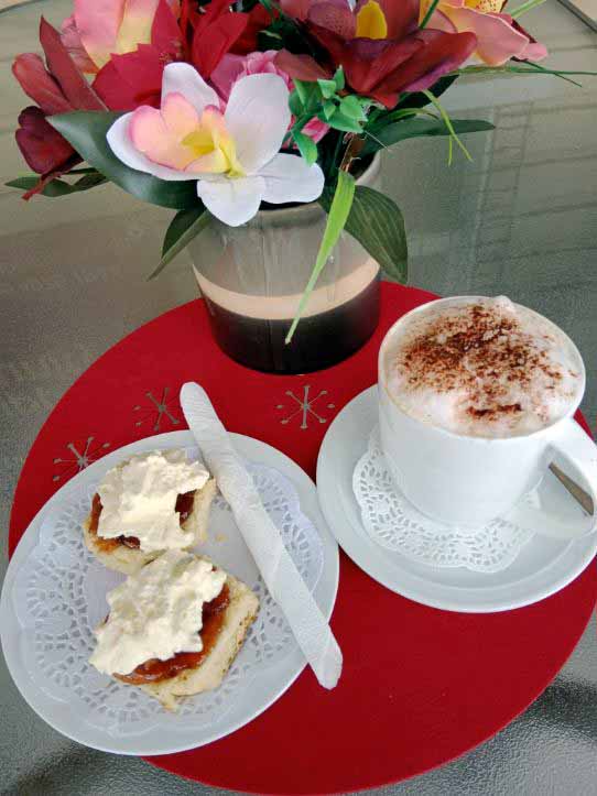 Our famous Devonshire Tea available at the Calliope River Historical Village